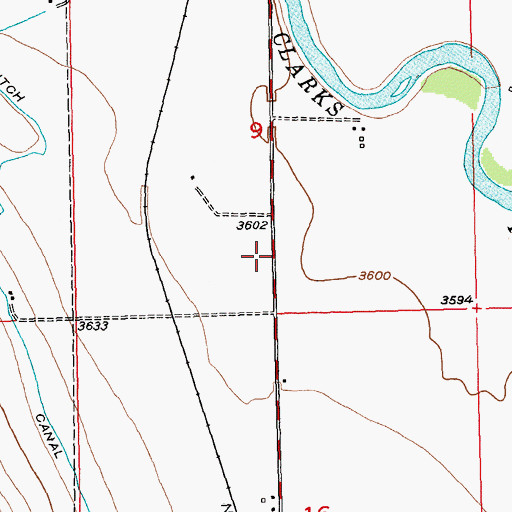 Topographic Map of 06S23E09CDAD01 Well, MT