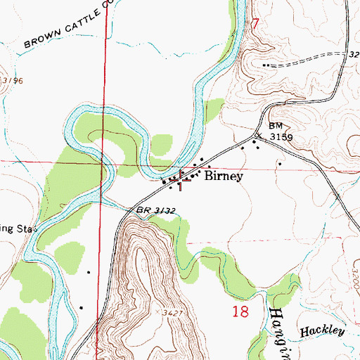 Topographic Map of 06S43E18BABC01 Well, MT