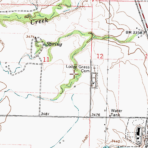 Topographic Map of 06S35E11DA__01 Well, MT