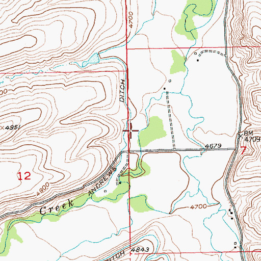 Topographic Map of 06S20E07BCCB01 Well, MT