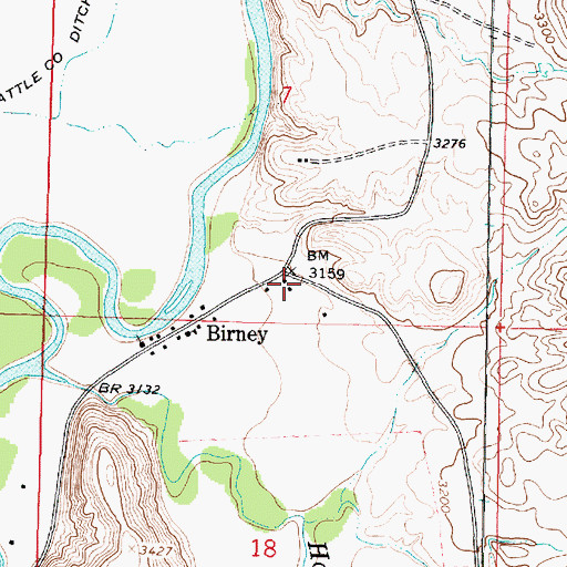 Topographic Map of 06S43E07DCCA01 Well, MT