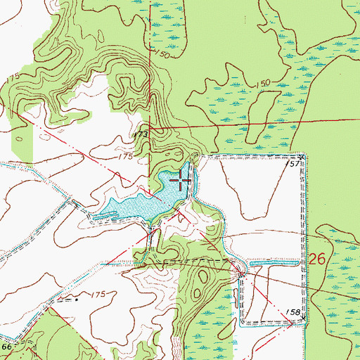 Topographic Map of Parish Lake Dam, AR
