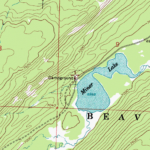 Topographic Map of 06S16W09CBDD01 Well, MT