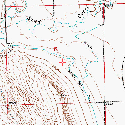 Topographic Map of 06S23E08DBBD02 Well, MT