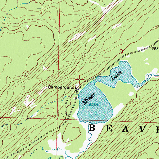 Topographic Map of 06S16W09CBDA01 Spring, MT