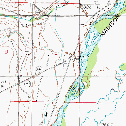 Topographic Map of 06S01W08DABD01 Well, MT
