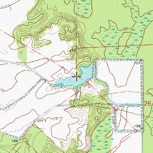 Topographic Map of Parish Lake, AR