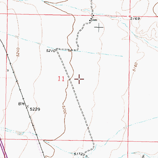 Topographic Map of 06S09W11DBB_01 Well, MT