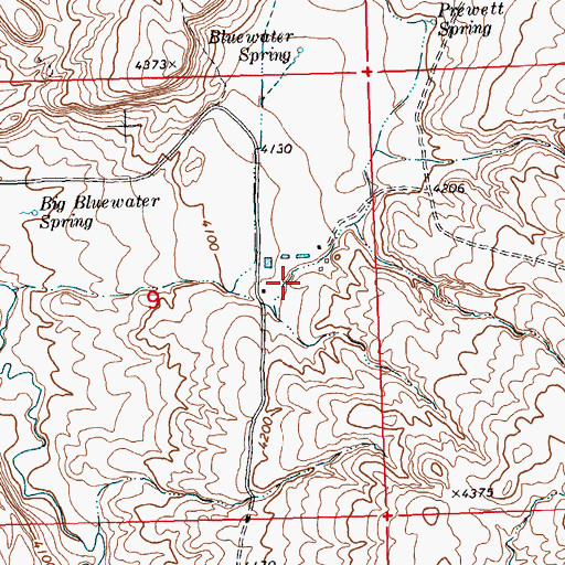 Topographic Map of 06S24E09AD__01 Spring, MT