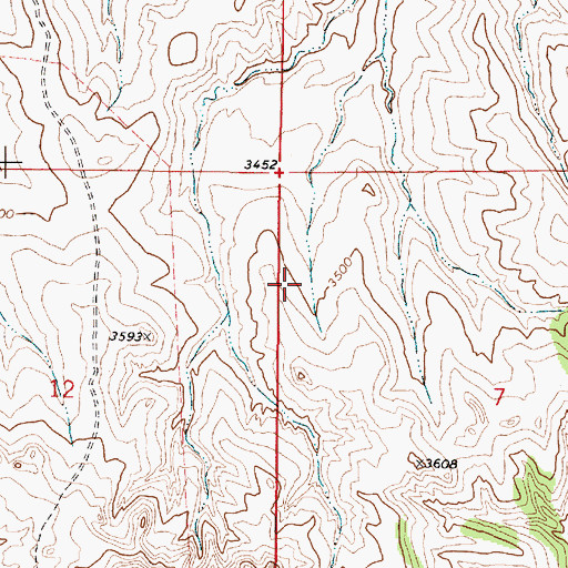 Topographic Map of 06S50E07BCBA01 Well, MT