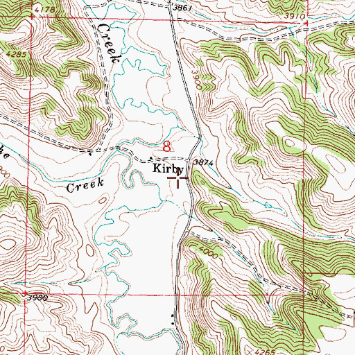 Topographic Map of 06S39E08DBBD01 Well, MT