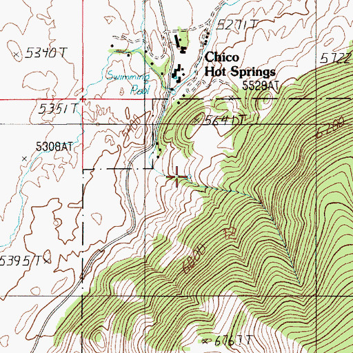 Topographic Map of 06S08E12ACB_01 Spring, MT