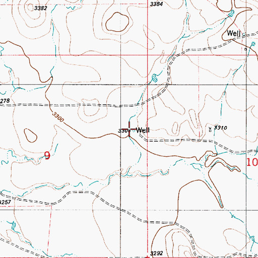 Topographic Map of 06S54E09ADAC01 Well, MT