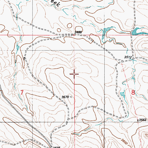 Topographic Map of 06S55E07ABC_01 Well, MT