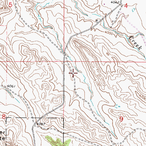 Topographic Map of 06S48E09BBDA01 Well, MT