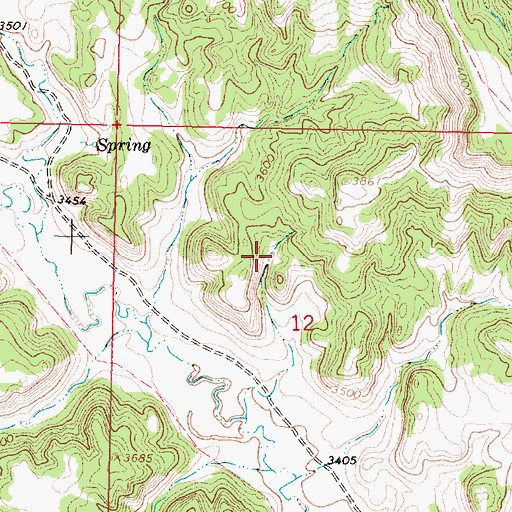 Topographic Map of 06S41E12BDBD01 Spring, MT