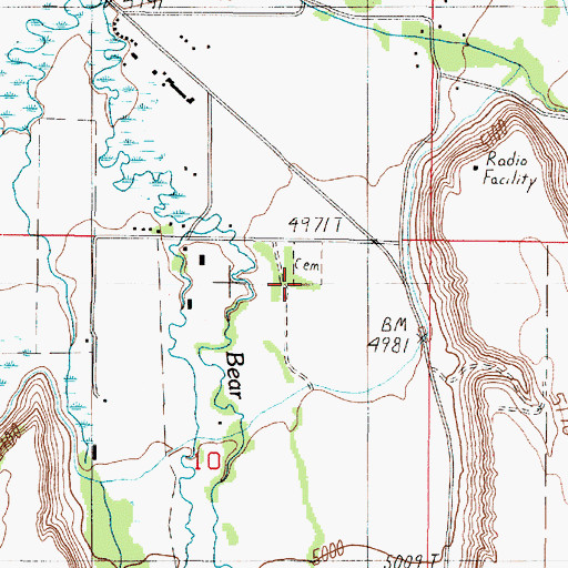 Topographic Map of 06S01W10ABAC01 Well, MT