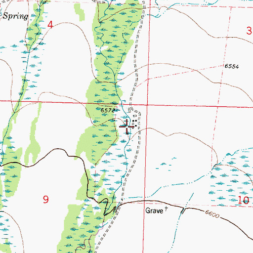 Topographic Map of 06S15W09AADA01 Well, MT