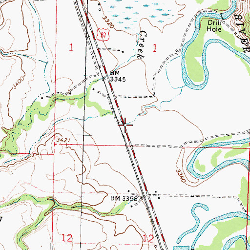 Topographic Map of 06S35E01CD__01 Well, MT