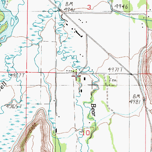 Topographic Map of 06S01W10BAAA01 Well, MT