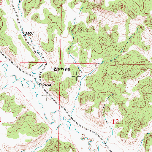 Topographic Map of 06S41E12BBAC01 Spring, MT