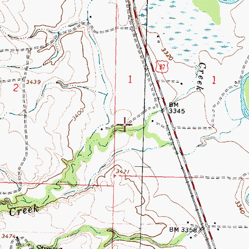 Topographic Map of 06S35E01CBCD01 Well, MT