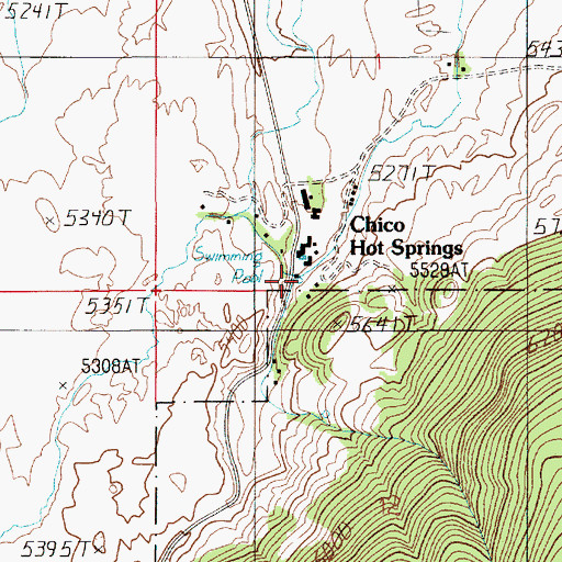 Topographic Map of 06S09E01CDC_01 Spring, MT