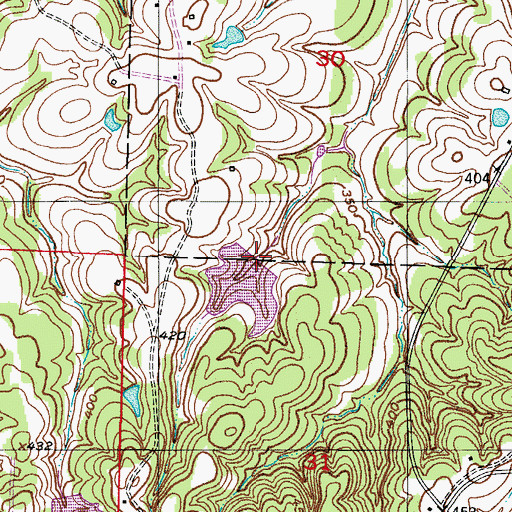 Topographic Map of Royston Lake Two Dam, AR