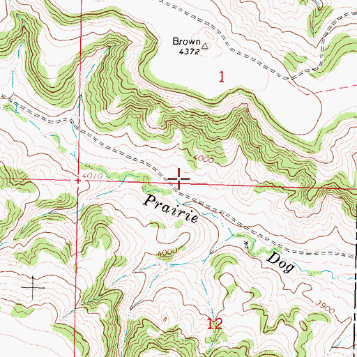 Topographic Map of 06S40E01CDDC01 Well, MT