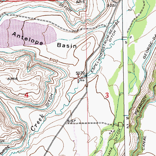 Topographic Map of 06S18E04AADA01 Well, MT