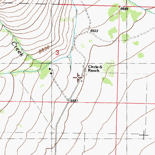 Topographic Map of 06S13W03DCAA01 Well, MT