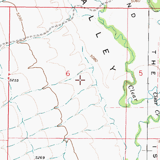 Topographic Map of 06S04W06DBAB01 Well, MT
