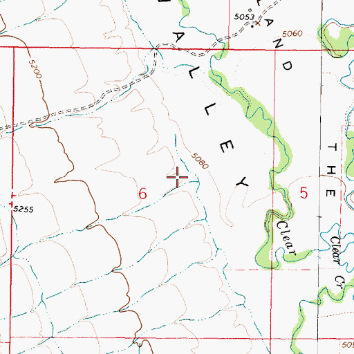 Topographic Map of 06S04W06ACDA01 Well, MT