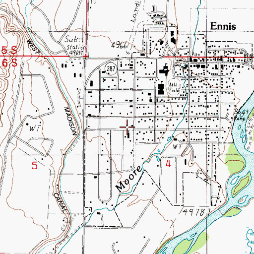 Topographic Map of 06S01W04BCAD01 Well, MT