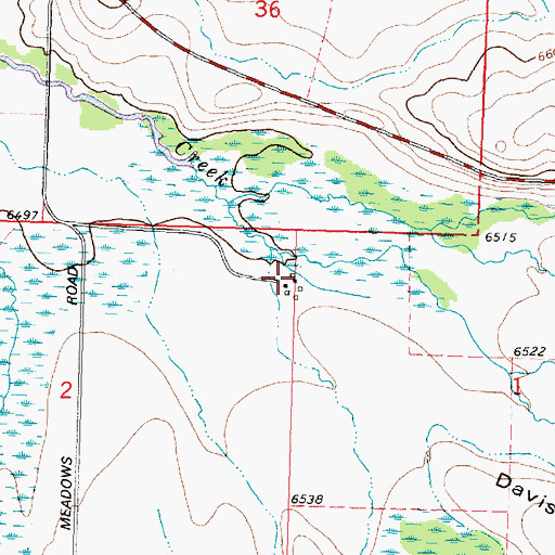 Topographic Map of 06S15W02ADAD01 Well, MT
