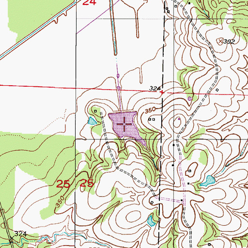 Topographic Map of Royston Lake One, AR