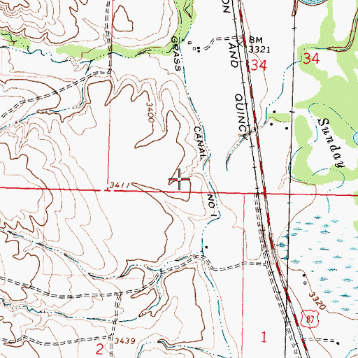 Topographic Map of 05S35E34CD__01 Well, MT