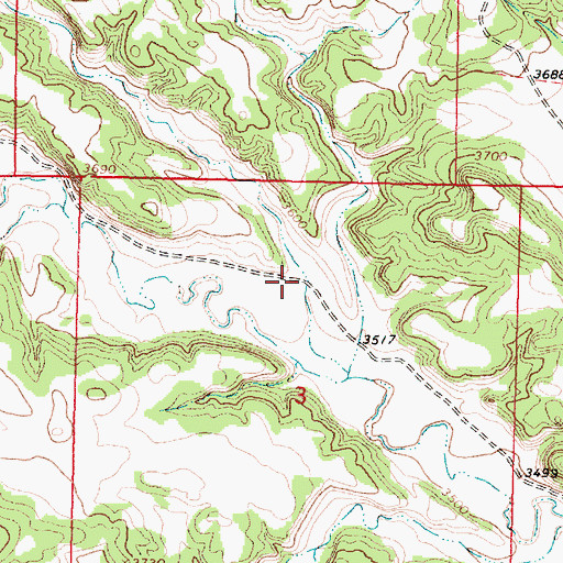 Topographic Map of 06S41E03BADD01 Well, MT