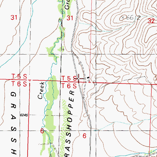 Topographic Map of 05S12W31DDDD01 Well, MT