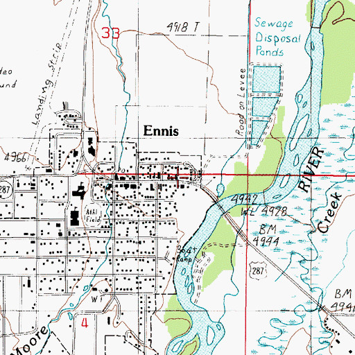 Topographic Map of 06S01W04AABB01 Well, MT