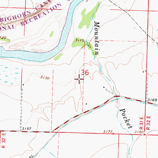 Topographic Map of 05S31E36DBB_01 Well, MT