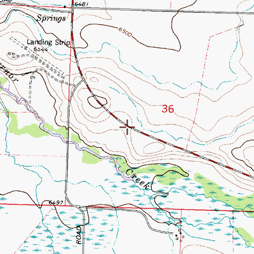 Topographic Map of 05S15W36CABD01 Well, MT