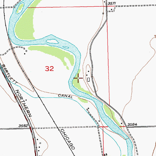 Topographic Map of 05S23E32DABC02 Well, MT