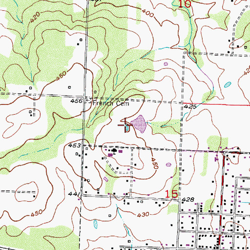 Topographic Map of Pyron Lake, AR