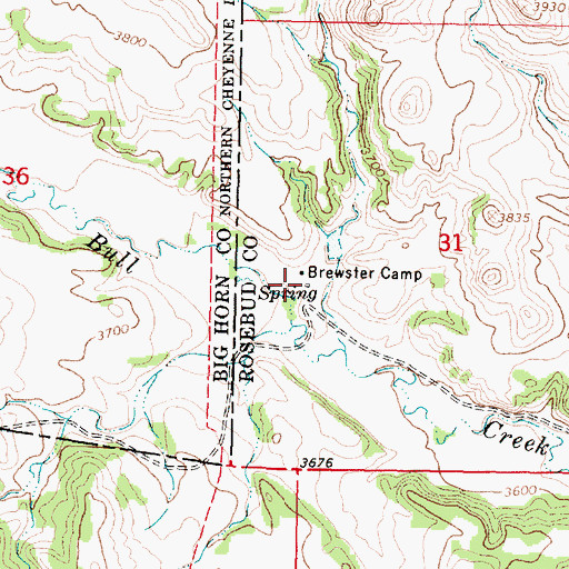 Topographic Map of 05S41E31CBAC01 Well, MT