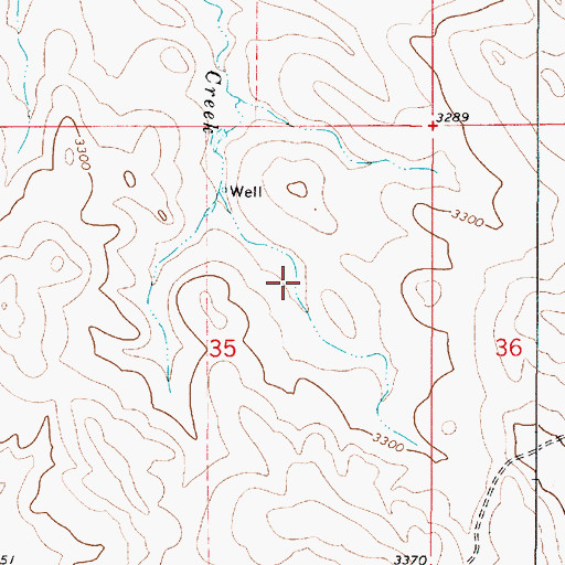 Topographic Map of 05S51E35ACAC01 Well, MT