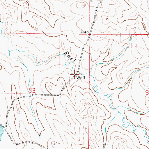 Topographic Map of 05S51E33ADAC01 Well, MT