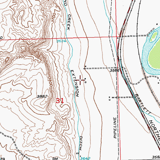 Topographic Map of 05S23E31ACAD01 Well, MT