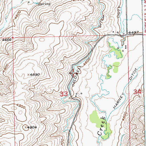 Topographic Map of 05S20E33ACBC01 Well, MT