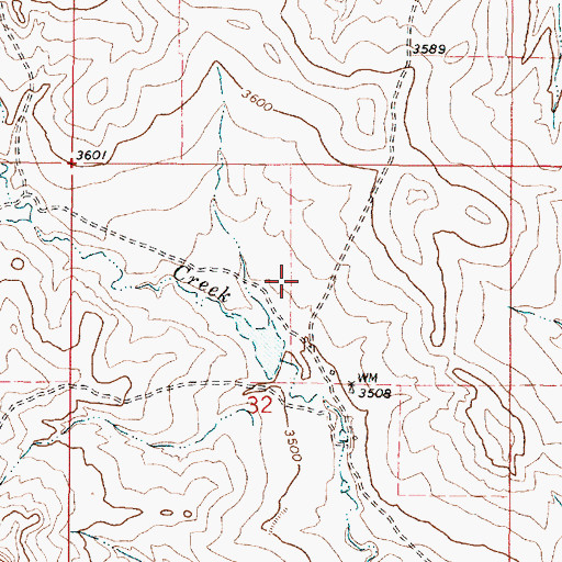 Topographic Map of 05S49E32ADCD01 Well, MT